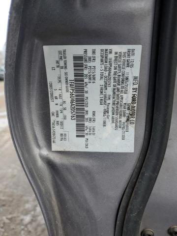 1FAFP56U46A205763 - 2006 FORD TAURUS SEL GRAY photo 12