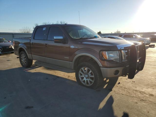 1FTFW1ET9BKD47139 - 2011 FORD F150 SUPERCREW BROWN photo 4