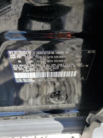 2T3WFREV1FW192180 - 2015 TOYOTA RAV4 XLE BLACK photo 13