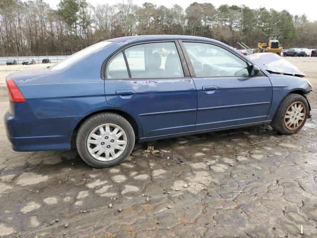 2HGES16584H517347 - 2004 HONDA CIVIC LX BLUE photo 3