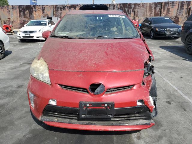 JTDKN3DUXF0405865 - 2015 TOYOTA PRIUS 红色 照片 5