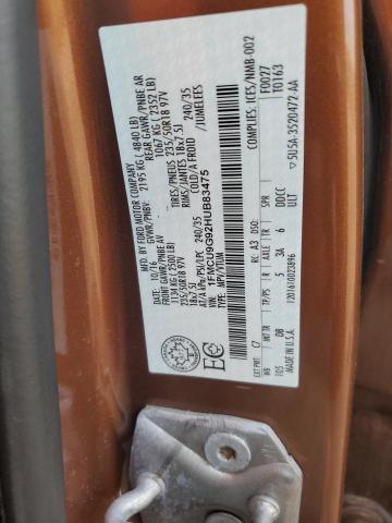 1FMCU9G92HUB83475 - 2017 FORD ESCAPE SE BROWN photo 13