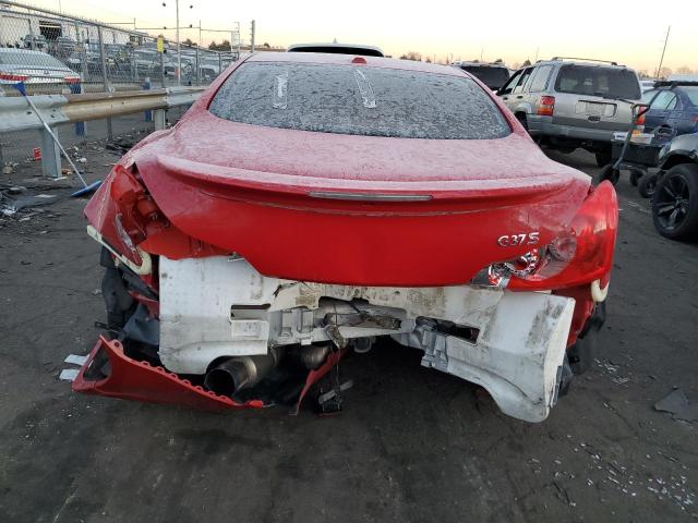 JNKCV64E38M107831 - 2008 INFINITI G37 BASE RED photo 6