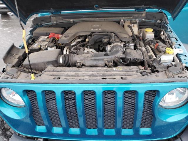 1C4GJXAG5KW638924 - 2019 JEEP WRANGLER SPORT TEAL photo 11