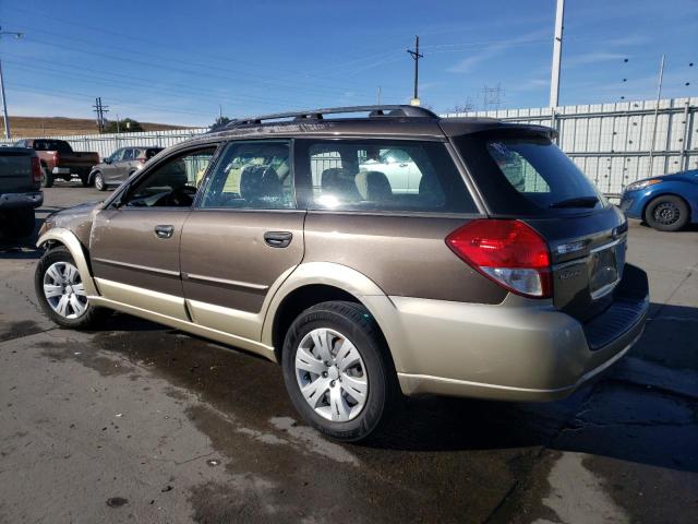 4S4BP60C487303234 - 2008 SUBARU OUTBACK BROWN photo 2