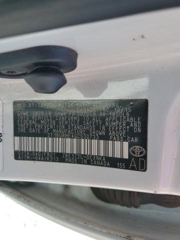 2T1BURHE4GC530733 - 2016 TOYOTA COROLLA L WHITE photo 12