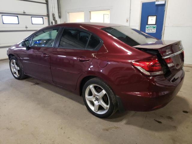 19XFB2F51FE070352 - 2015 HONDA CIVIC LX MAROON photo 2