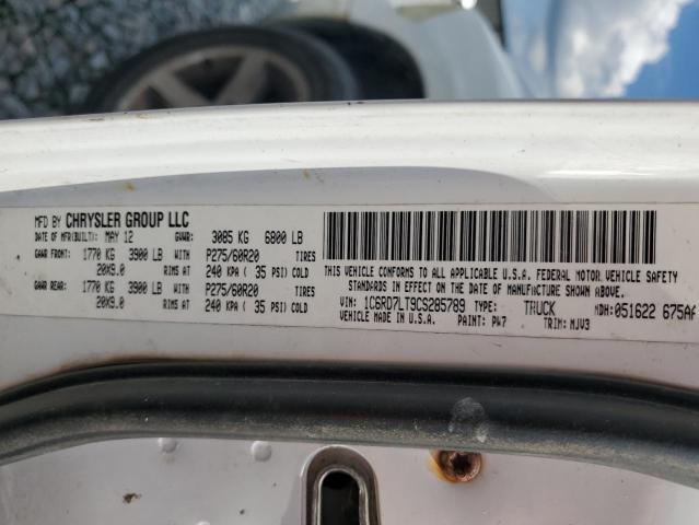 1C6RD7LT9CS285789 - 2012 DODGE RAM 1500 SLT Blanco foto 12