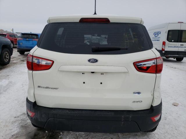 MAJ6S3FL1NC459668 - 2022 FORD ECOSPORT S WHITE photo 6