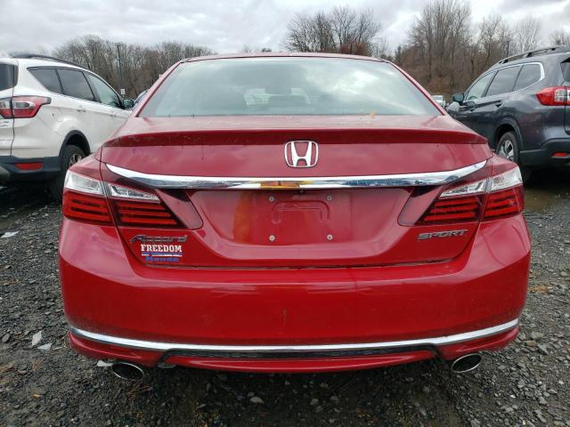 1HGCR2F51HA298728 - 2017 HONDA ACCORD SPORT RED photo 6