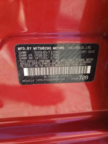 ML32A3HJ8FH056477 - 2015 MITSUBISHI MIRAGE DE RED photo 13