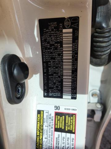 2T1BURHE6FC274769 - 2015 TOYOTA COROLLA L WHITE photo 12