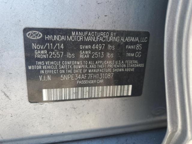 5NPE34AF7FH131087 - 2015 HYUNDAI SONATA SPORT GRAY photo 12