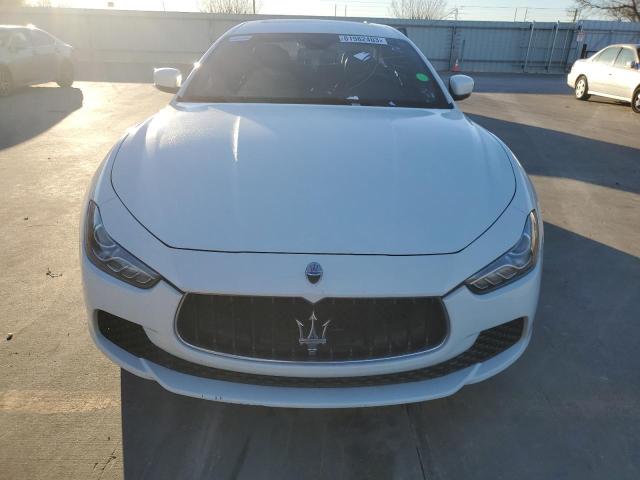 ZAM57XSA7E1082788 - 2014 MASERATI GHIBLI WHITE photo 5