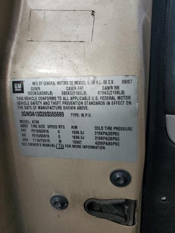 3GNDA13D28S555689 - 2008 CHEVROLET HHR LS GOLD photo 12