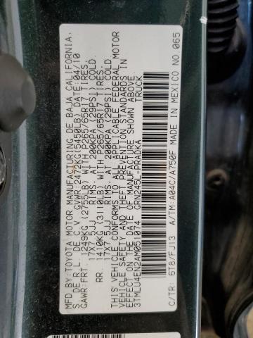 3TMLU4EN2AM051074 - 2010 TOYOTA TACOMA DOUBLE CAB Зелений фото 12