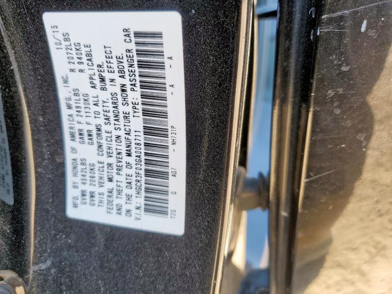 1HGCR3F03GA008711 - 2016 HONDA ACCORD EXL BLACK photo 12