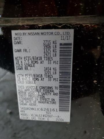 5N1DR2MN1JC626161 - 2018 NISSAN PATHFINDER S Қара фото 13