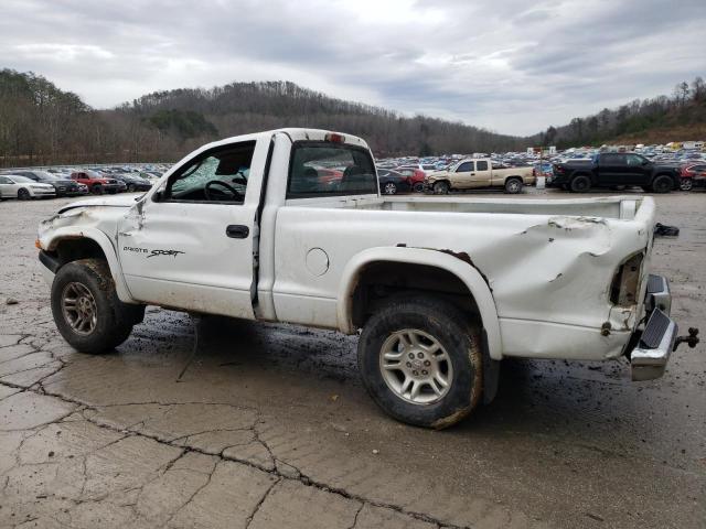 1B7GG26N31S113813 - 2001 DODGE DAKOTA WHITE photo 2