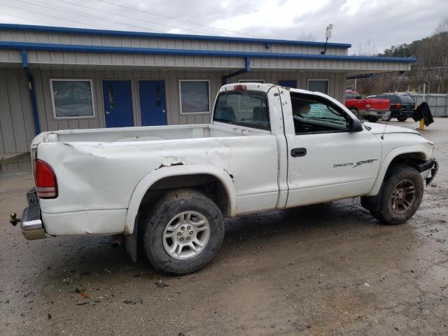 1B7GG26N31S113813 - 2001 DODGE DAKOTA WHITE photo 3