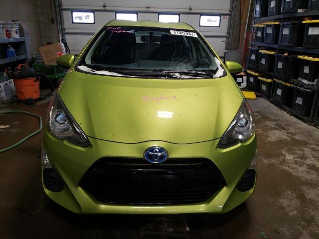 JTDKDTB36G1131122 - 2016 TOYOTA PRIUS C GREEN photo 5