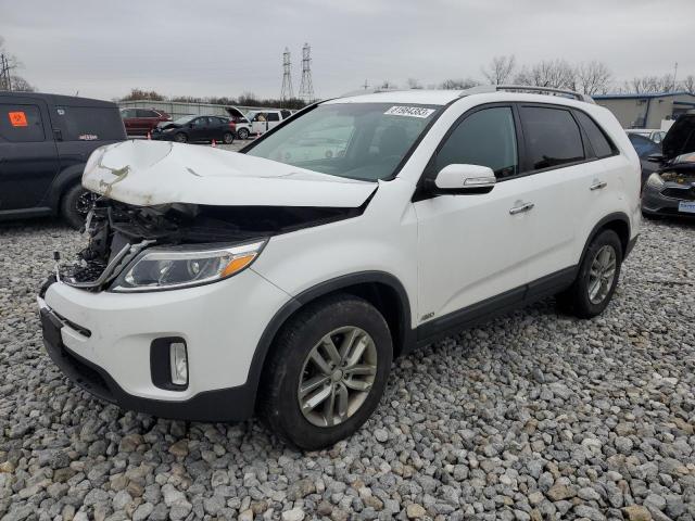 5XYKTCA63FG609137 - 2015 KIA SORENTO LX WHITE photo 1