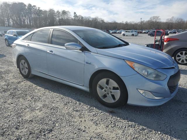 KMHEC4A41CA025957 - 2012 HYUNDAI SONATA HYBRID BLUE photo 4