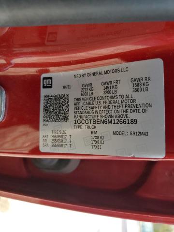 1GCGTBEN6M1266189 - 2021 CHEVROLET COLORADO BURGUNDY photo 13