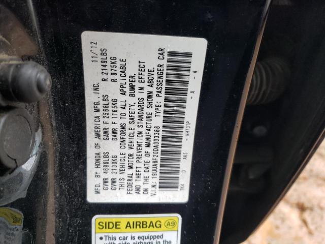 19UUA8F20DA003388 - 2013 ACURA TL BLACK photo 11