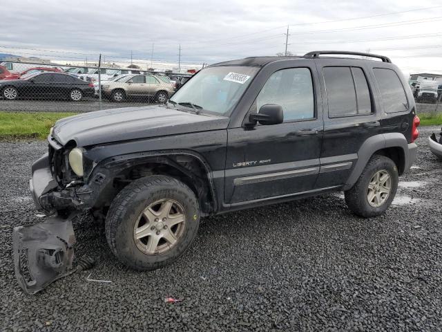 1J4GL48K82W356807 - 2002 JEEP LIBERTY SPORT BLACK photo 1