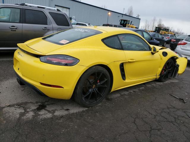 WP0AB2A86HS285723 - 2017 PORSCHE CAYMAN S YELLOW photo 3