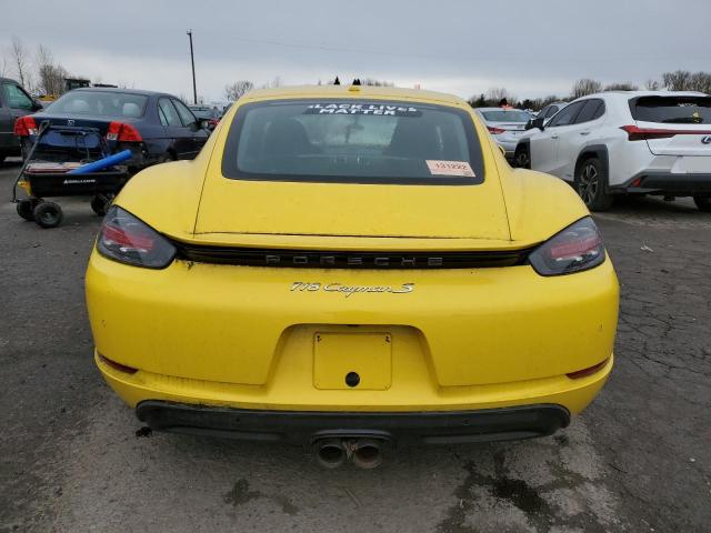 WP0AB2A86HS285723 - 2017 PORSCHE CAYMAN S YELLOW photo 6