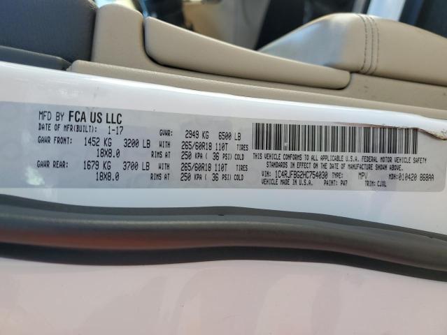 1C4RJFBG2HC754030 - 2017 JEEP GRAND CHEROKEE LIMITED WHITE photo 13