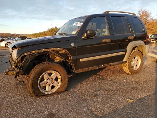 1J4GL48K05W664803 - 2005 JEEP LIBERTY SPORT BLACK photo 1