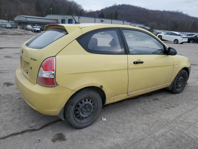 KMHCM36C49U117554 - 2009 HYUNDAI ACCENT GS YELLOW photo 3