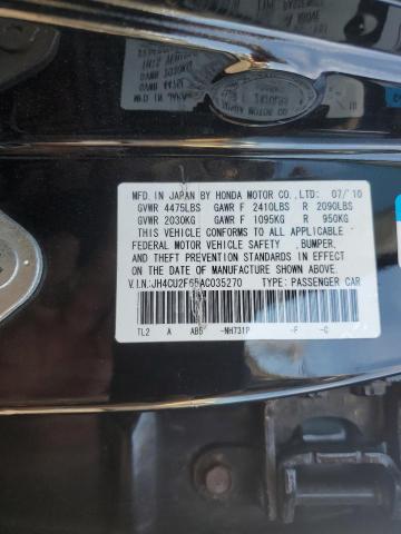 JH4CU2F65AC035270 - 2010 ACURA TSX BLACK photo 12