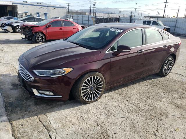 3FA6P0H93HR105786 - 2017 FORD FUSION SE BURGUNDY photo 1