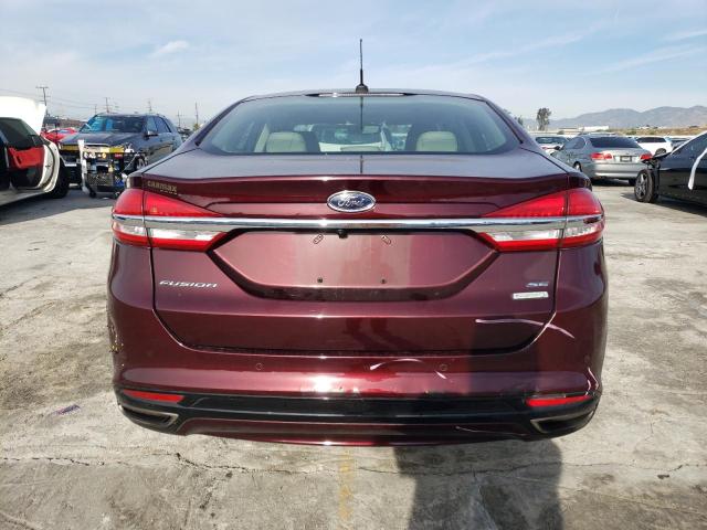 3FA6P0H93HR105786 - 2017 FORD FUSION SE BURGUNDY photo 6