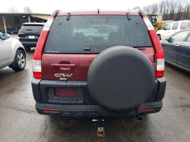 JHLRD78896C055992 - 2006 HONDA CR-V EX BURGUNDY photo 6