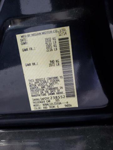 1N4AL3AP2FC238552 - 2015 NISSAN ALTIMA 2.5 BLACK photo 12