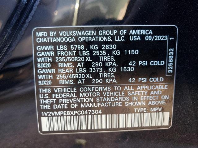 1V2VMPE8XPC047304 - 2023 VOLKSWAGEN ID.4 PRO S შავი ფოტო 12