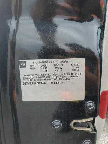 2G1WB58K479156512 - 2007 CHEVROLET IMPALA LS BLACK photo 12