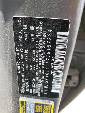 5XXGT4L37JG187224 - 2018 KIA OPTIMA LX 灰色 照片 12