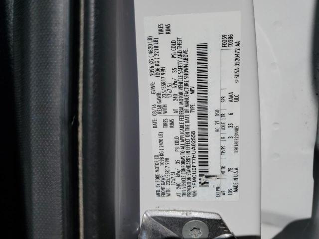 1FMCU0F77HUA02558 - 2017 FORD ESCAPE S WHITE photo 13