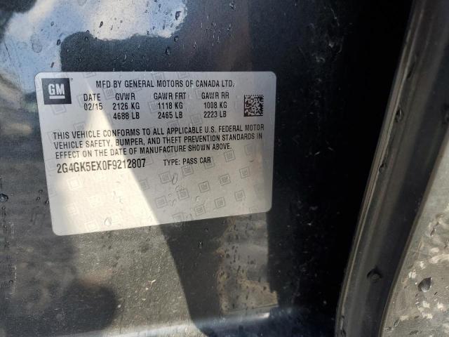 2G4GK5EX0F9212807 - 2015 BUICK REGAL 灰色 照片 13