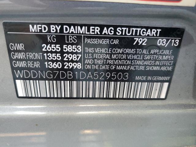 WDDNG7DB1DA529503 - 2013 MERCEDES-BENZ S 550 SILVER photo 12