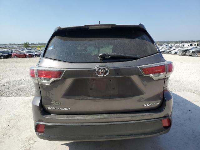 5TDJKRFH1FS127328 - 2015 TOYOTA HIGHLANDER XLE Grau Foto 6