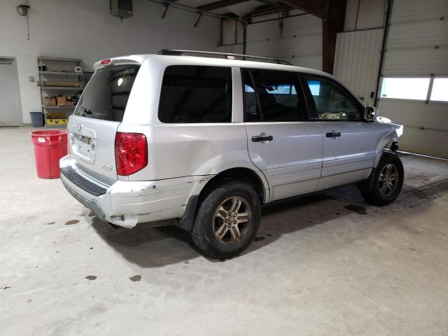 5FNYF18635B019893 - 2005 HONDA PILOT EXL SILVER photo 3