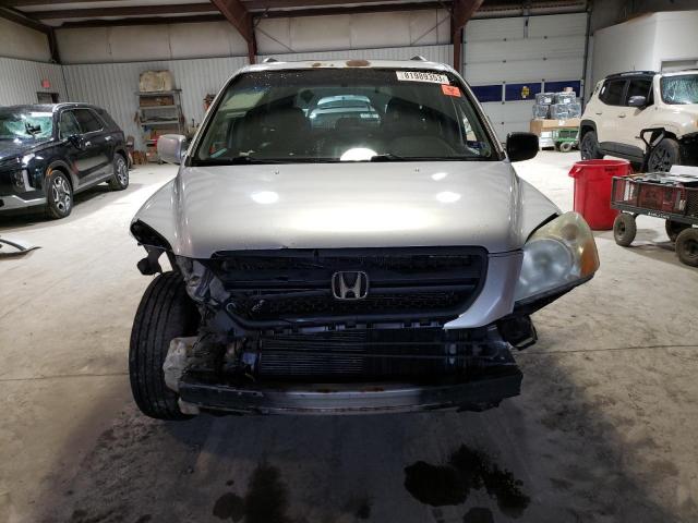 5FNYF18635B019893 - 2005 HONDA PILOT EXL SILVER photo 5