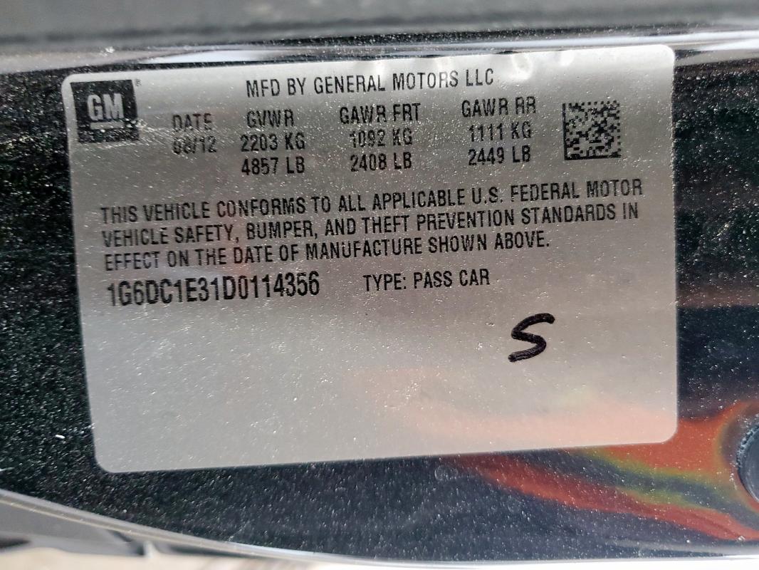 1G6DC1E31D0114356 - 2013 CADILLAC CTS Qara foto 12